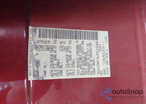 2018 Nissan Murano S from USA, damaged, VIN 5N1AZ2MH5JN202046